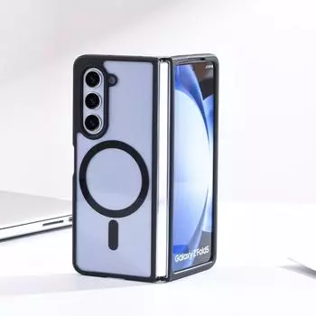Чехол Magsafe для Samsung Galaxy Z Fold 5 4, приятный для кожи, матовый, прозрачный, магнитный, силиконовый противоударный чехол с беспроводной зарядкой for Galaxy Z Fold 5