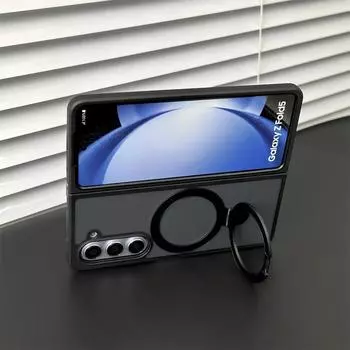 Чехол Magsafe для Samsung Galaxy Z Fold 5 4, полупрозрачный матовый магнитный держатель с подставкой, противоударный жесткий чехол с беспроводной зарядкой For Galaxy Z Fold 5