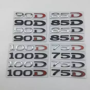 Для Tes-la MODEL 3 SXY 75D 85D 90D 100D задний багажник багажника эмблема значок наклейка 3D металлический автомобильный стикер аксессуары 75DSilver Red
