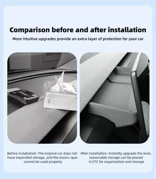 for Tesla Model 3 Highland 2025 Car Dashboard Tray Center Console Display Storage Box Hidden Tray Behind Screen Organizer