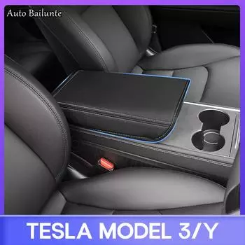 For Tesla Model 3 Model Y 2023-2017 Car Armrest Box Cover Black Central Control Armrest Decoration Interior Car чёрный
