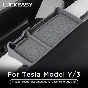 For Tesla Model 3 Model Y Car Instrument Panel Storage Box Center Control Screen Rear Storage Tray Car Sorting Accessories 2025
