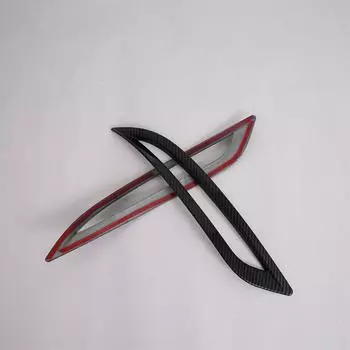 For Tesla Model 3 Rear Fog Light Foglight Lamp Ring Frame Cover Trim Black Carbon Fiber Silver Color Sticker Car Modification серебряный