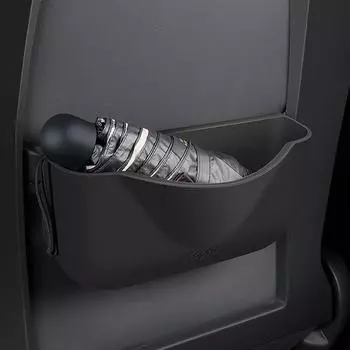 For Tesla Model 3/Y Seat Back Storage Box Waterproof Silicone Car Back Seat Hanging Storage Pocket Car Garbage Bag Trash Can Bag чёрный