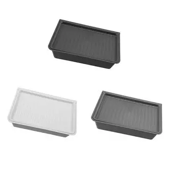 For Tesla Model Y 2024 Under Seat Storage Box TPE White Underseat Organizer Drawer with Cover Garbage Bin Interior Accessories чёрный