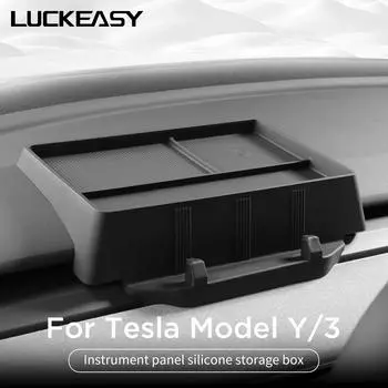 For Tesla Model Y 2025 Car Instrument Panel Storage Box Model 3 2025-2025 Dashboard Organizer Storage Tray Car Accessories