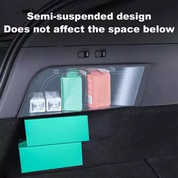 For Tesla Model Y Car Trunk Side Storage Box With Lid Rear Trunk Organizer Side Storage Box Waterproof Auto Interior Accessory чёрный