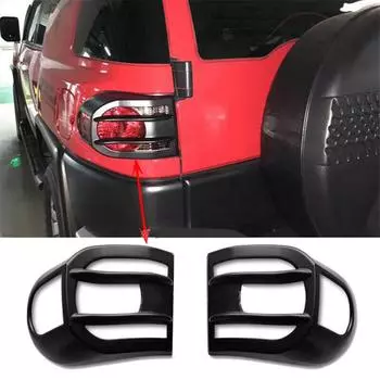 For toyota fj Cruiser 2007-2020 ABS Matte Black Tail Light Cover Trim 2pcs