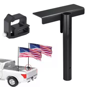For Toyota Tundra 1.5inch Pole Universal Non Drilling Side Flagpole Installation Kit Car Pickup Trailer Modification Accessories чёрный