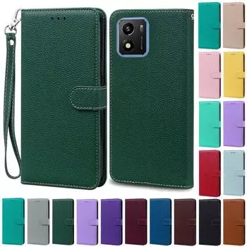 For Vivo Y01 Case Vivo Y15A Y15S Leather Wallet Flip Cover Phone Case For Vivo Y01 Y 01 V2166 V2120 V2147 V2134 Cover Fundas for Vivo Y01 темно-красного