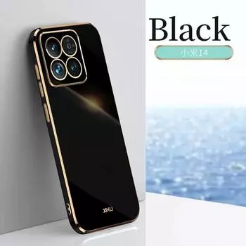 Для Xiaomi 14 Роскошный квадратный чехол для телефона с покрытием, противоударный мягкий силиконовый чехол TPU для Xiaomi 14 Pro For Xiaomi 14
