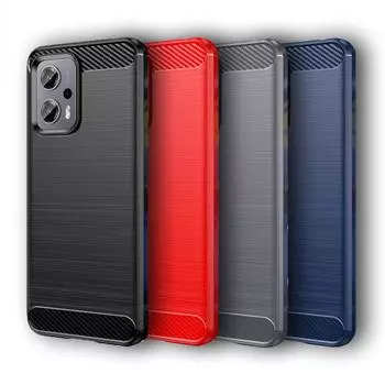 For Xiaomi POCO X4 GT Case POCO X4 GT Cover 6.6 Inch Shockproof Carbon Fiber Soft Silicone Back Bumper For POCO X4 GT 5G Fundas For POCO X4 GT чёрный