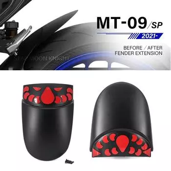For YAMAHA MT09 MT-09 MT 09 SP 2022 - Motorcycle Accessories Front / Rear Fender Mudguard Extender Hugger Extension Refit Front Fender