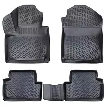 Ford Connect (2002-2013) High-Quality and Durable Rubber Car Floor Mats - Odorless, Non-Slip, Long-Lasting