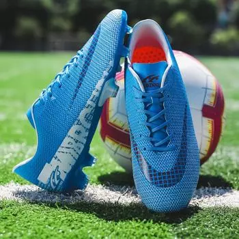 Foreign trade 2025 new low-top football shoes, young students grass men s and women s long broken nails training sports shoes 35