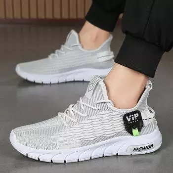 Foreign trade men s shoes 2024 new summer breathable mesh white shoes lightweight non-slip running shoes men s coconut shoes 39
