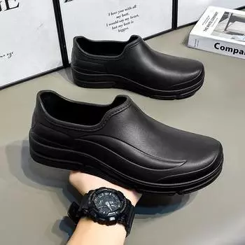 Foreign trade new EVA men s casual lightweight non-slip bag head slippers men s and women s operating room rubber sole slippers 36 чёрный