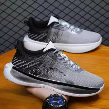 Foreign trade shoes men s new fashion popcorn sole casual sports shoes flying woven breathable running student trendy cool running shoes 39
