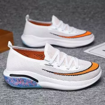 Foreign trade summer new breathable mesh versatile running shoes trendy men s casual sports shoes trendy youth training large size shoes 39 чёрный