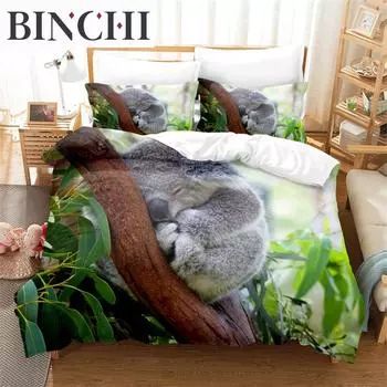 Forest Animals Pattern Bedding Set Duvet Cover Set 3d Bedding Digital Printing Bed Linen Queen Size Bedding Set Fashion Design EU single(135x200cm)