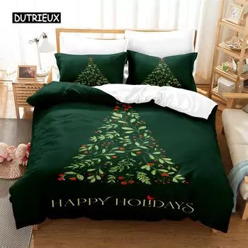 Forest Christmas Bedding Set Duvet Cover Set 3d Bedding Digital Printing Bed Linen Queen Size Bedding Set Fashion Design EU single(135x200cm)