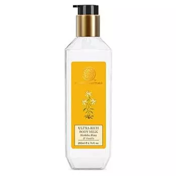Forest Essentials Ultra Rich Body Milk Машобра Натуральный увлажняющий лосьон для тела с медом и ванилью 200 мл белый