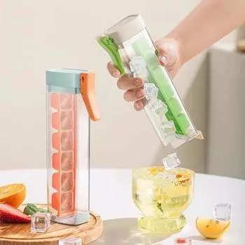 Форма для кубиков льда Creative, простая в использовании, с ручкой, форма для кубиков льда, виски, коктейль, напиток, коробка для льда зелёный