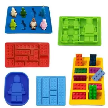 Форма для кубиков льда Robot Ice Brick, силиконовая форма DIY, форма для шоколада, желе, брауни, десерт, выпечка, мини-форма для блоков, набор тем