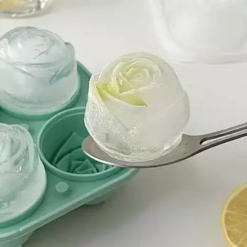 Форма для льда Rose на 4 сетки, многофункциональная для шоколада, желе, лоток для кубиков льда, принадлежности для холодильника для вечеринки на колесах, для выпечки розовый