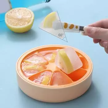Форма для лотка для кубиков льда Специальная многоразовая устойчивая к разрыву форма для лотка для льда Гладкая поверхность Форма для лотка для льда Форма для ледяной сферы для кухни оранжевый