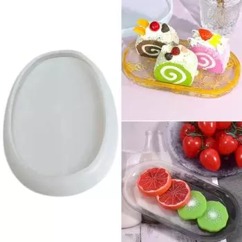 Форма для овального подноса DIY, лоток из силиконовой смолы, многоразовая Нелипкая овальная форма, прозрачная форма для литья из эпоксидной смолы, контейнер для ювелирных изделий, кольцо, форма для хранения безделушек L
