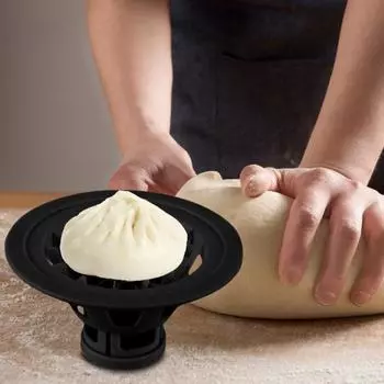 Форма для пельменей Yousheng Baozi Maker Machine Форма для булочек в форме цветка Простая приготовление домашних булочек Очистка Кулинарные исследования Кухонный гаджет Инструмент чёрный