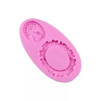Форма для помадки Cameo Fondant Mold Овальная форма Силиконовая форма для выпечки Зеркало Инструменты для украшения торта Классическая форма для шоколада Кухонные гаджеты