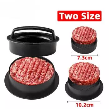 Форма для приготовления котлет из мяса, пресс для мяса, гамбургер, круглый, материал ABS, антипригарный пресс для мяса, кухонный инструмент для барбекю, гамбургер