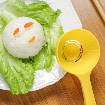 Форма для рулета из риса и овощей, пластиковая полукруглая ложка, детская формочка для риса, самодельная ложка, полукруглая ложка для риса, кухонные принадлежности