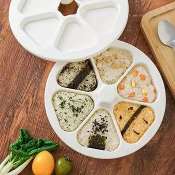 Форма для суши своими руками, треугольный рисовый шарик, ланч-бокс, шарик для риса с луком, пресс для еды, треугольная форма для приготовления суши, набор для суши, кухонные принадлежности зелёный