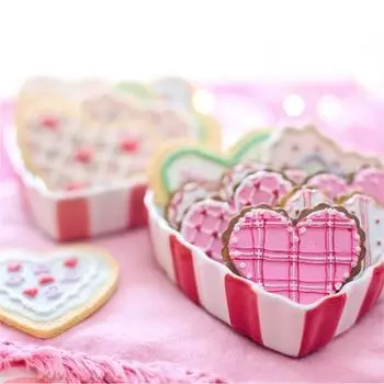 Форма из 5 шт. в форме сердца из нержавеющей стали, персиковое сердце, ручная рама, гаджеты для выпечки, форма для печенья «Любовь ко Дню святого Валентина» One Size белый