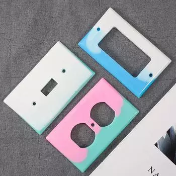 Форма из смолы USB-гнездо Панель Выключатель Крышка Силиконовая форма DIY Инструмент для изготовления поделок 2