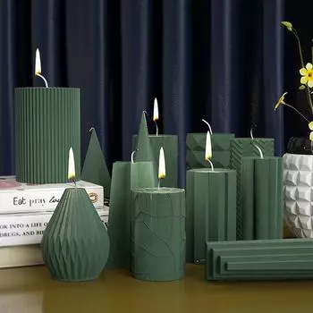 Формы для свечей, глиняные инструменты ручной работы, 3D-художественная восковая форма, змеиный конус, цилиндр, форма для свечей, формы для торта, смолы