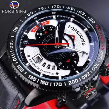 Мужские механические часы на ремешке чёрный