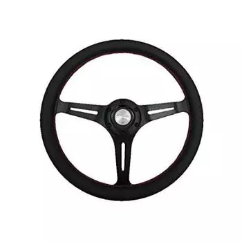 fortune D1 SPEC PVC leather steering wheel 35 pie red stitch FLAT-C DSC-FC35RE