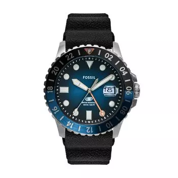 [Fossil] Часы FOSSIL BLUE GMT FS6049 мужские черные чёрный
