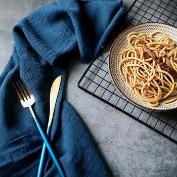 Фотофон с рельефной текстурой из рогожи, хлопчатобумажной ткани, реквизит для фотостудии, аксессуары для деликатесов, изысканных украшений для фона с едой синий