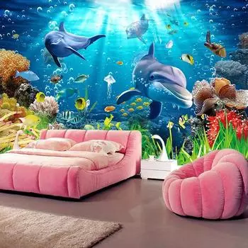 Фотообои на заказ, 3D стереоскопические динозавры, животные, настенная роспись, ресторан, спальня, гостиная, диван, фон, рулон обоев 200 cm(W) x 140 cm(H)