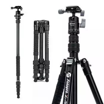 Fotopro 152 см штатив для камеры с двойным панорамным шаром легкий, максимальная нагрузка 8 кг профессиональный монопод дорожный штатив стойка для цифровой зеркальной камеры PRO пустой