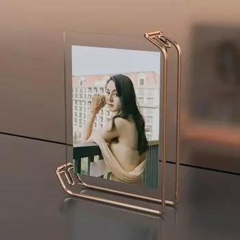 Фоторамка держатель знака, 6 дюймов меню бумага цена металлический стенд для показа фотографий рамка для плаката, детский свадебный подарок акрил 6 inch