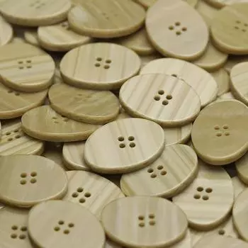Four-Eye Oval Wood Grain Resin Button Women S Coat Coat Button Double-Sided Woolen Clothing Button 1 #[30x22mm four-eye oval wood grain]