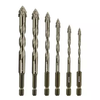 Four-Flute Sawtooth Eccentric Drill Bit High Hardness Serrated Drill Bits For Brick Wood Multifunction Skewed Head Drill Bit