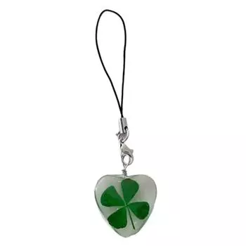 Four Leaf Clovers Phone Chain Handmade Lucky Clover Cellphone Charm Keychain Pendant Accessory for Phones and Purses 1