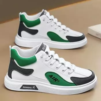 Four Seasons Fashion Versatile High Top Board Shoes Small White Shoes Lightweight and Casual Student Men s Sports Trendy Shoes 39